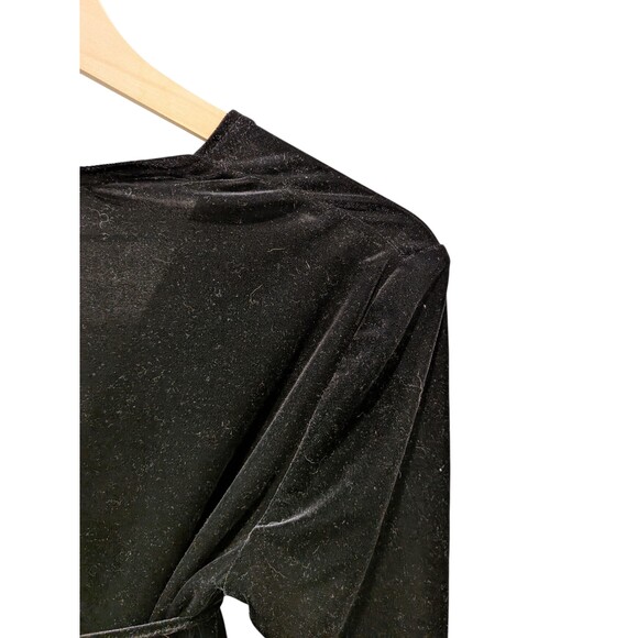 Vintage 1970s/80s JUMP Apparel Co Long Velvet Wrap Jacket Made in USA Halloween - Picture 4 of 7